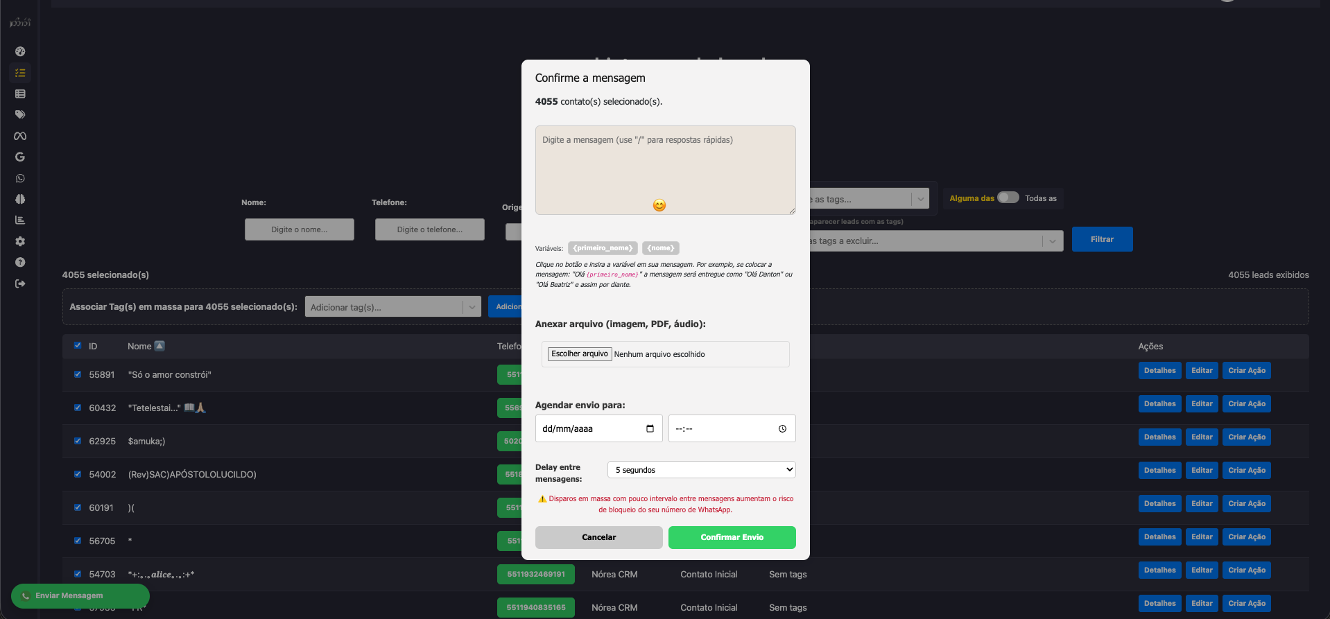 Tela do Nórea CRM 06